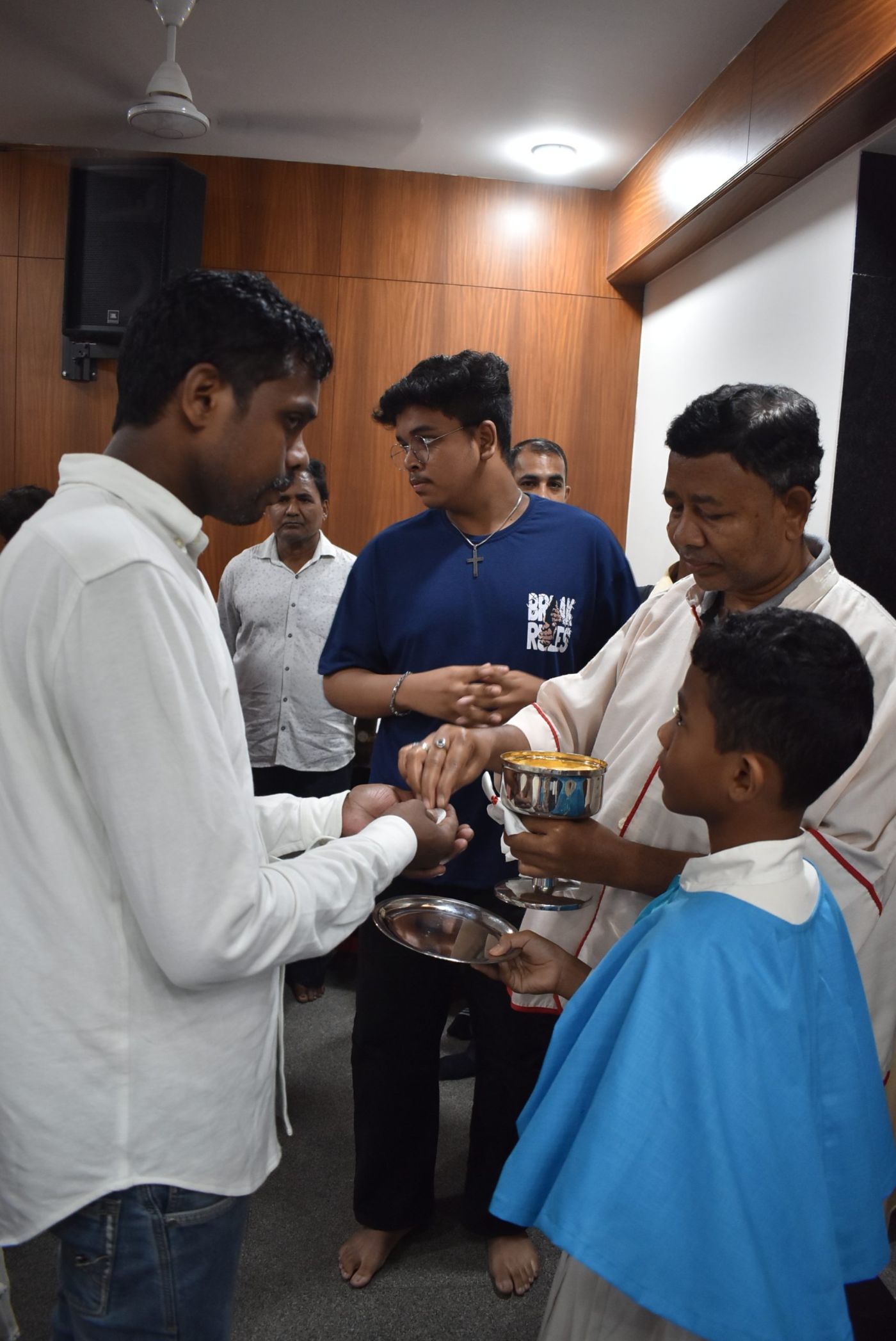 Joyful parish gathering