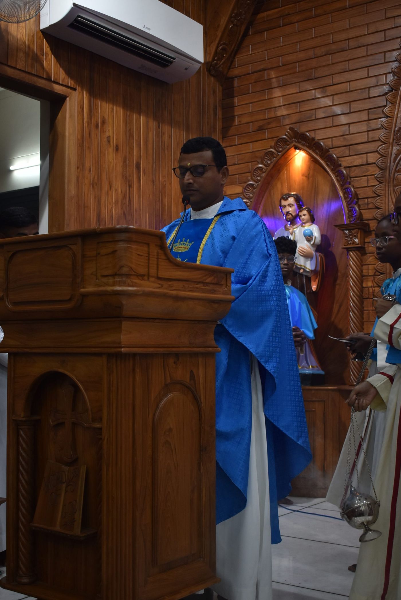 Parish community at Mass